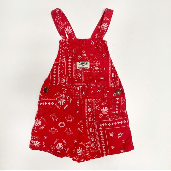 OshKosh B'gosh Other - OshKosh B’Gosh Bandanna Shortalls, 12 M